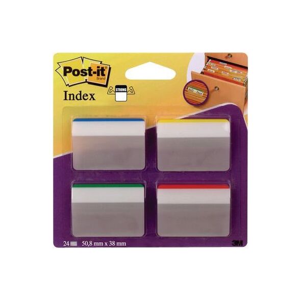Post-it Zakładki indeksujące silne do archiwizacji 686-A1, wygięte do szuflad 50,8 x 38, 4 kolory (3M0514) 4692744 51131936195