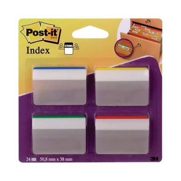 Post-it Zakładki indeksujące silne do archiwizacji 686-A1, wygięte do szuflad 50,8 x 38, 4 kolory (3M0514) 4692744 51131936195