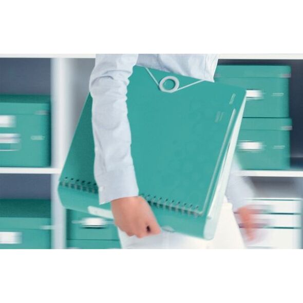 Segregator Leitz 180° Active Wow dźwigniowy A4 82mm turkusowy (ES3338) 4693538 4002432105281