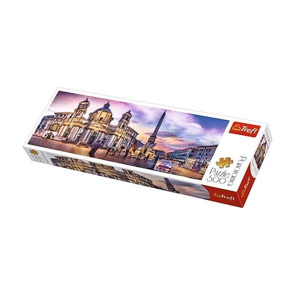 Trefl Puzzle, 500 elementów. Panorama - Piazza Navona, Rzym (GXP-645437) 4782566 5900511295016