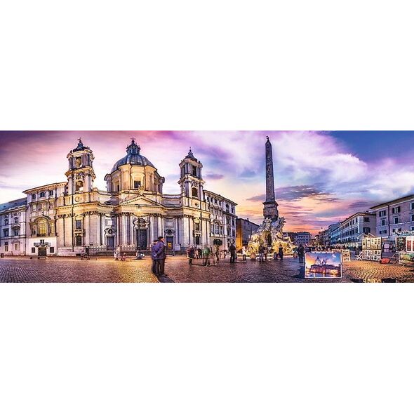 Trefl Puzzle, 500 elementów. Panorama - Piazza Navona, Rzym (GXP-645437) 4782566 5900511295016
