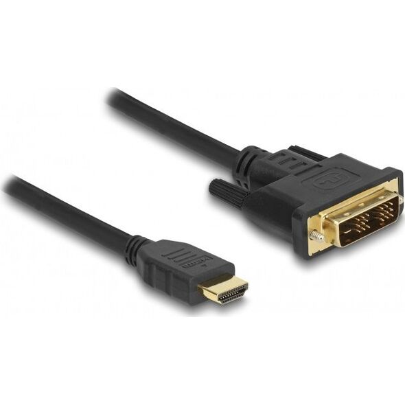 Kabel Delock HDMI - DVI-D 2m czarny (85584) 4865749 4043619855841