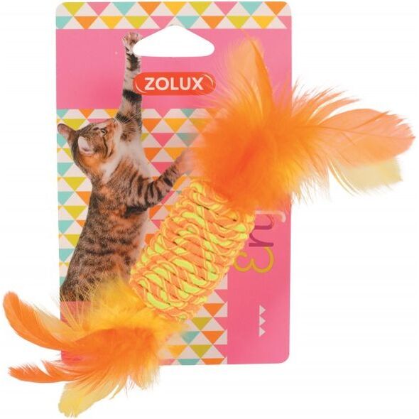 Zolux Zabawka dla kota cukierek z piórkami elastyczny 4960936 3336025807124