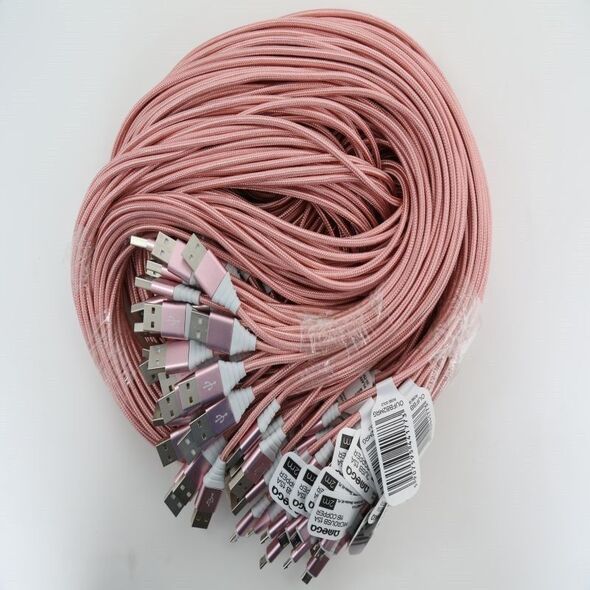 Kabel USB Omega USB-A - 2 m Różowy (OUFBB2MRG) 5015655 5907595441773