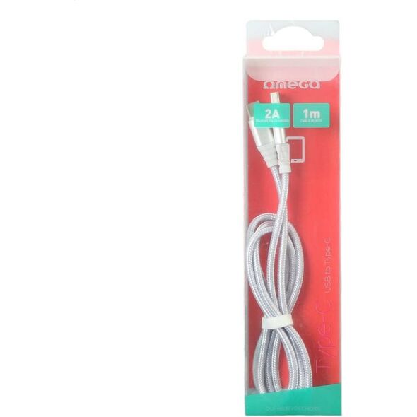 Kabel USB Omega USB-A - 1 m Srebrny (OUFBB3LBOXS) 5015669 5907595442657
