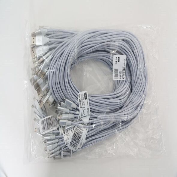 Kabel USB Omega USB-A - 1 m Srebrny (OUFBB3MS) 5015680 5907595440578