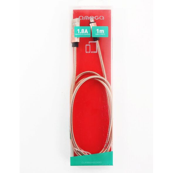 Kabel USB Omega USB-A - microUSB 1 m Złoty (OUFBB6MBOXGL) 5015706 5907595442091