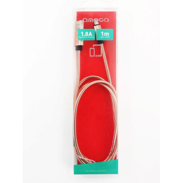 Kabel USB Omega USB-A - microUSB 1 m Złoty (OUFBB6MBOXRG) 5015707 5907595442077