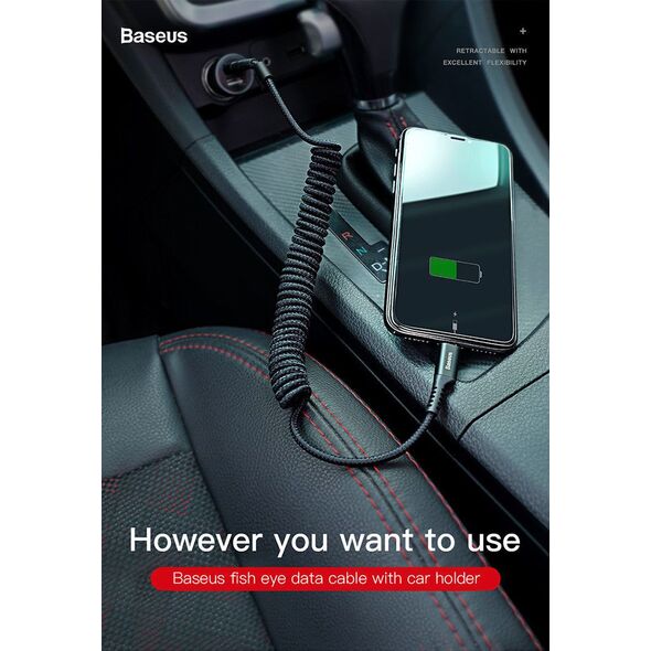 Kabel USB Baseus USB-A - Lightning 1 m Czarny (CALSR-01) 5314137 6953156277397