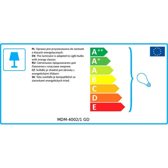 Lampa wisząca Italux Sandy MDM-4002/1 GD 5631283 5900644439981