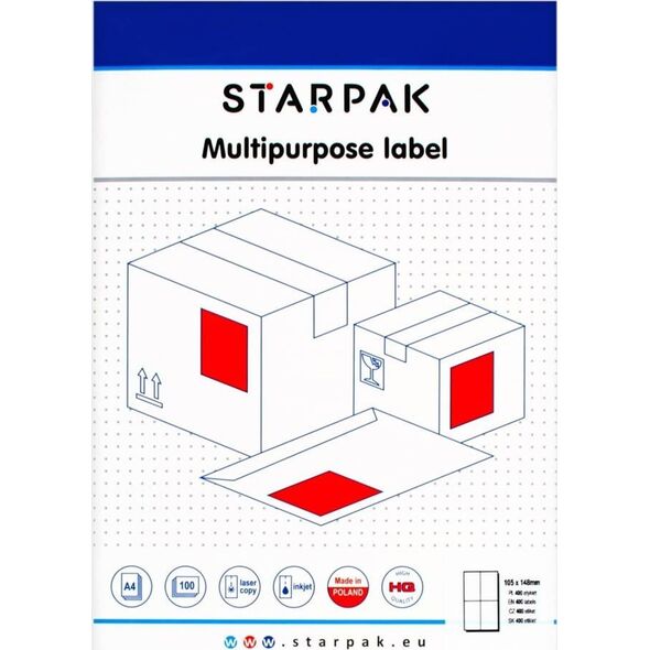 Starpak I ETYKIETA SPRZYL 105X148 STK PUD OP400SZT 1/10 5656111 5903246433241