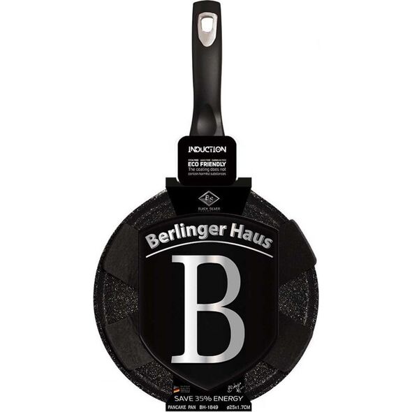 Patelnia Berlinger Haus do naleśników Black Silver 25cm 5783994 5999056791527
