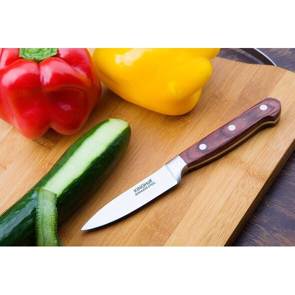 KingHoff STALOWY NÓŻ DO OBIERANIA KINGHOFF KH-3436 8,5cm 5784438 5908287234369