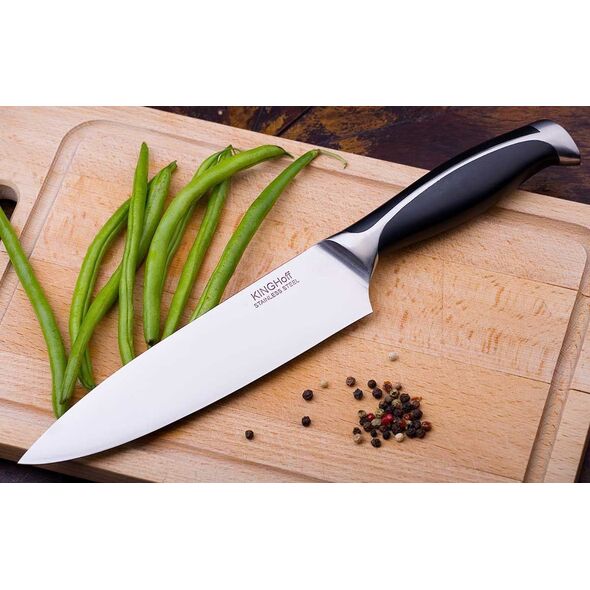 KingHoff STALOWY NÓŻ SZEFA KUCHNI KINGHOFF KH-3430 22cm 5784442 5908287234307