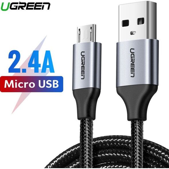 Kabel USB Ugreen USB-A - microUSB 1 m Szary (60146) 5857646 6957303861460