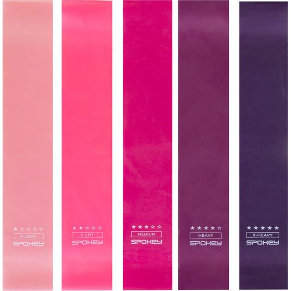 Spokey Mini Band Artio różne poziomy oporu w zestawie wielokolorowy 5 szt. 5944460 5902693289449