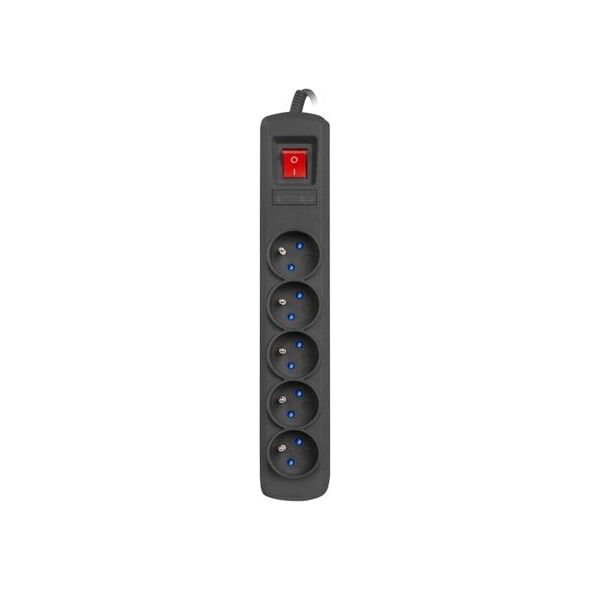 Listwa zasilająca Armac R5 przeciwprzepięciowa 5 gniazd 1.5 m czarna (R5/CZ/15) 6069519 5904722195882