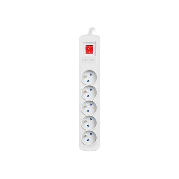 Listwa zasilająca Armac R5 przeciwprzepięciowa 5 gniazd 5 m szara (R5/SZ/50) 6069520 5904722195936