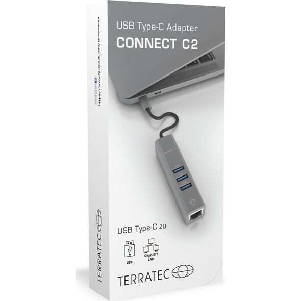 HUB USB TerraTec Connect C2 1x RJ-45  + 3x USB-A 3.0 (251735) 6118387 4040895004819