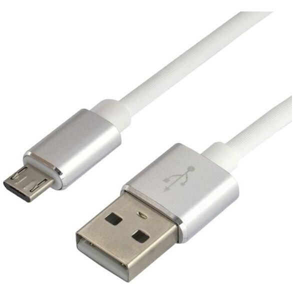 Kabel USB EverActive USB-A - microUSB 1 m Biały (CBS-1MW) 6121703 5903205770714