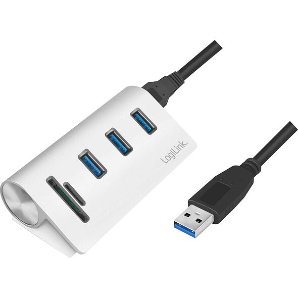 HUB USB LogiLink 1x SD  + 3x USB-A 3.0 (CR0045) 6287660 4052792053029