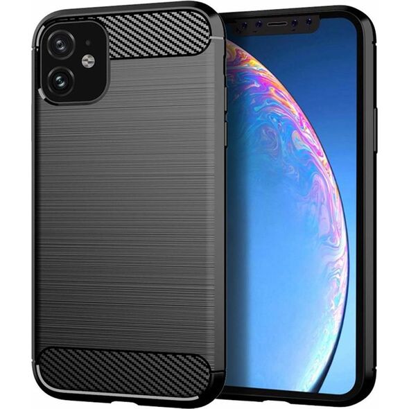 Etui Pancerne Carbon IPHONE 11 (6,1) czarne uniwersalny 6289185 5903657575219