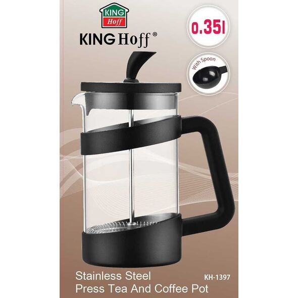 KingHoff KINGHOFF ZAPARZACZ DO KAWY/HERBATY Z DOCISKIEM 350m KH-1397 6311850 5908287213975