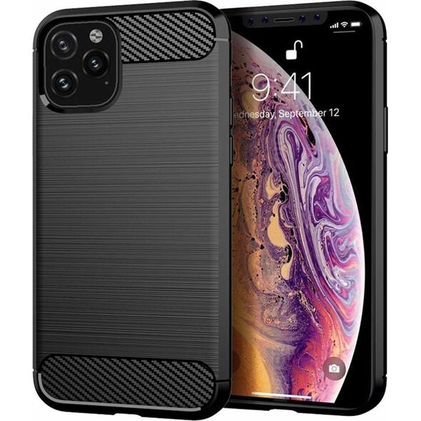 Etui Pancerne Carbon iPhone 11 PRO MAX czarne uniwersalny 6335055 5903657578418