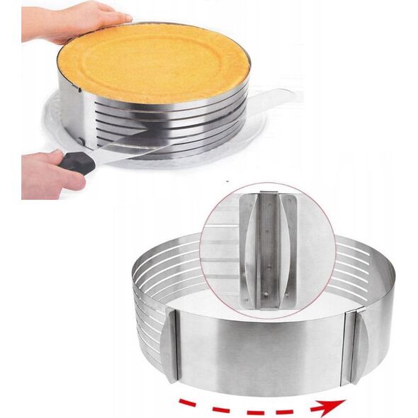 KingHoff OBRĘCZ DO TORTÓW 24-30cm OPASKA REGULOWANA KINGHOFF KH-1474 6342230 5908287214743