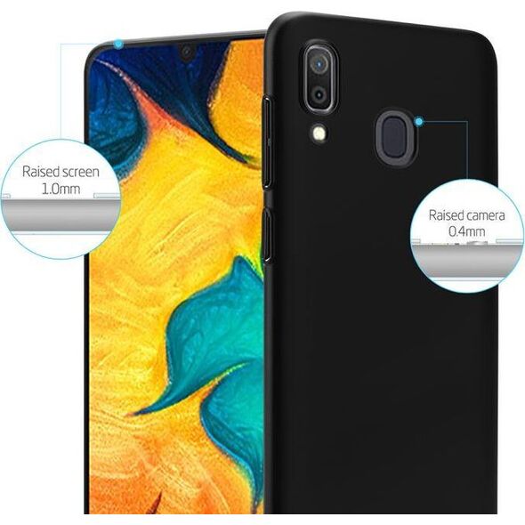 Crong Smooth Skin Etui Samsung Galaxy A30 (czarny) 6370219 5907731981507