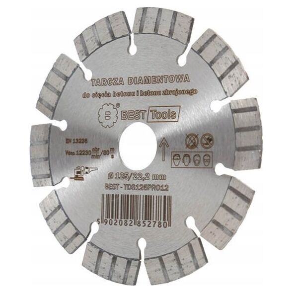 Best-Tools TARCZA DIAMENTOWA 230x22,2mm SEGMENTOWA STANDARD TIGER BEST - TDS230PRO12 6411223 5902082852797