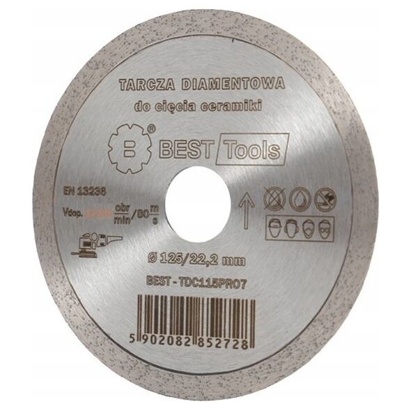 Best-Tools TARCZA DIAMENTOWA 125x22,2mm CIĄGŁA STANDARD PUMA BEST - TDC125PRO7 6411229 5902082852735