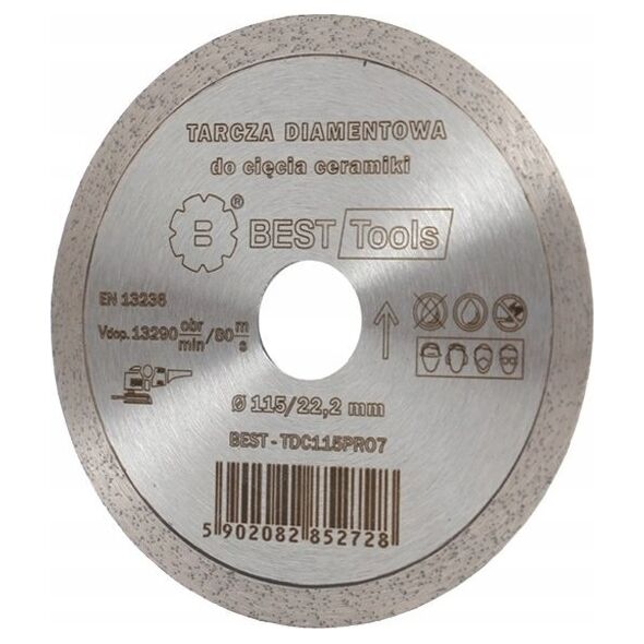 Best-Tools TARCZA DIAMENTOWA 115x22,2mm CIĄGŁA STANDARD PUMA BEST - TDC115PRO7 6411230 5902082852728