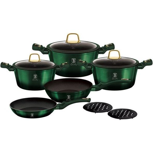 Berlinger Haus Zestaw garnków METALLIC EMERALD BH-6065 6412562 5999056798366