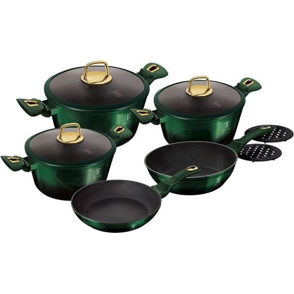Berlinger Haus Zestaw garnków METALLIC EMERALD BH-6065 6412562 5999056798366
