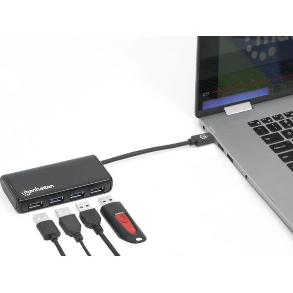 HUB USB Manhattan 4x USB-A 3.0 (164924) 6414739 766623164924