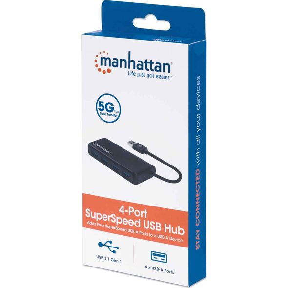 HUB USB Manhattan 4x USB-A 3.0 (164900) 6414740 766623164900