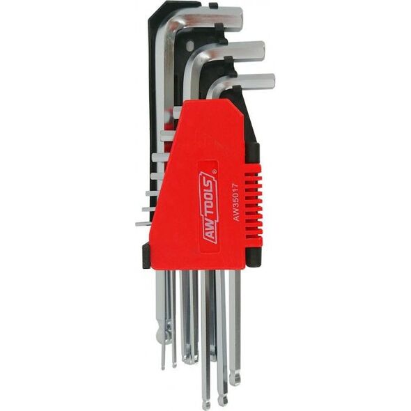 AWTools klucze imbusowe 10 sztuk zkulą (AW35017) 6419033 5903041035077