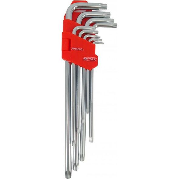 AWTools klucze Torx bardzo długie 9 sztuk (AW35051) 6419052 5903041035091