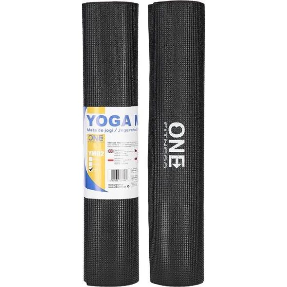 One Fitness Mata do jogi czarna (YM02) 6421466 5907695537468