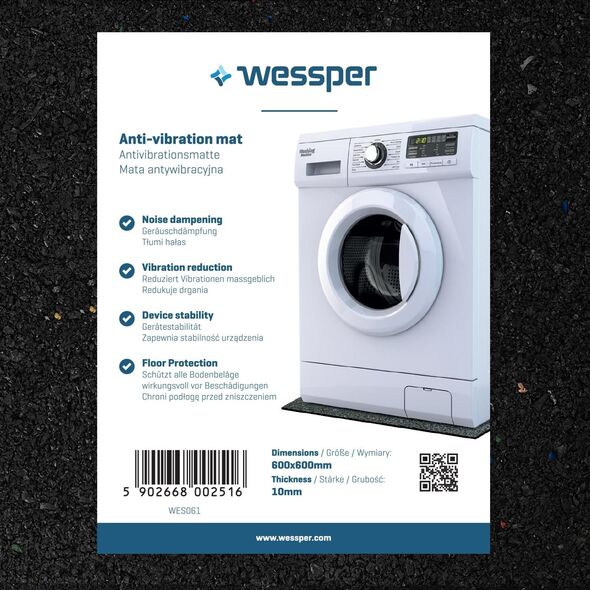 Wessper Mata antywibracyjne pod pralkę wessper WES061 6423478 5902668987158