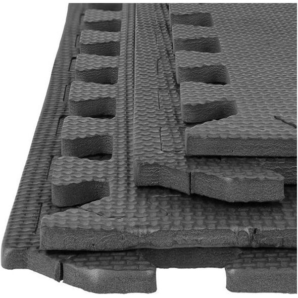 One Fitness Mata ochronna MP10 122 cm x 122 cm x 1 cm czarna 6433336 5907695590753