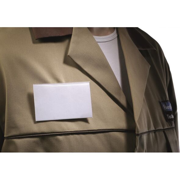 Durable DURABLE Namensschild mit Kombiklemme 50er Pck transparent 6450249 4005546810126