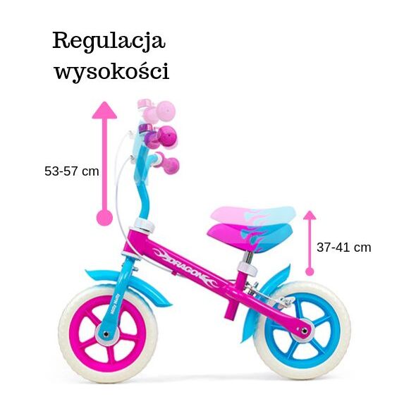 Rowerek biegowy Milly Mally Dragon z hamulcem Candy 6467184 5901761124835