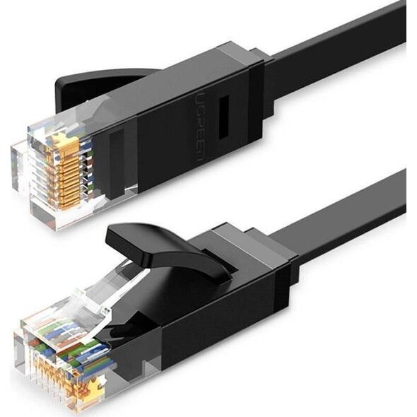 Ugreen Płaski kabel sieciowy UGREEN Ethernet RJ45, Cat.6, UTP, 0,5m (czarny) 6469124 6957303851720