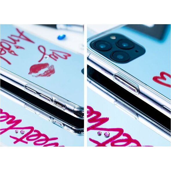 Kingxbar Kingxbar Angel lustrzane etui ozdobione oryginalnymi Kryształami Swarovskiego iPhone 11 Pro Max lusterko przezroczysty uniwersalny 6474987 6959003587022