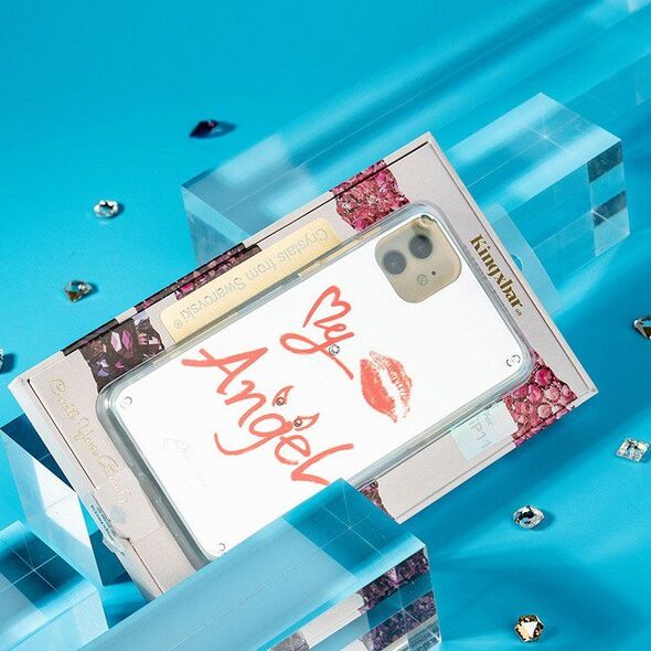 Kingxbar Kingxbar Angel lustrzane etui ozdobione oryginalnymi Kryształami Swarovskiego iPhone 11 Pro Max lusterko przezroczysty uniwersalny 6474987 6959003587022