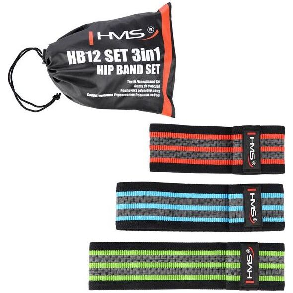 HMS Hip Band HB12 bardzo duży opór wielokolorowy 3 szt. 6481764 5907695540895