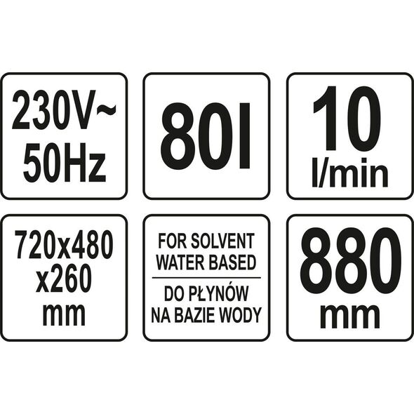 Yato Myjka warsztatowa 80L (YT-55808) 6484727 5906083046346