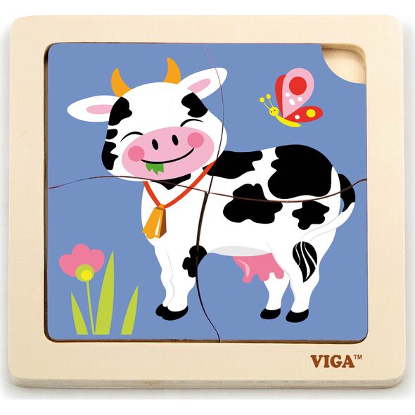 Viga Puzzle na podkładce Krówka 4 el. 6503245 6934510513139